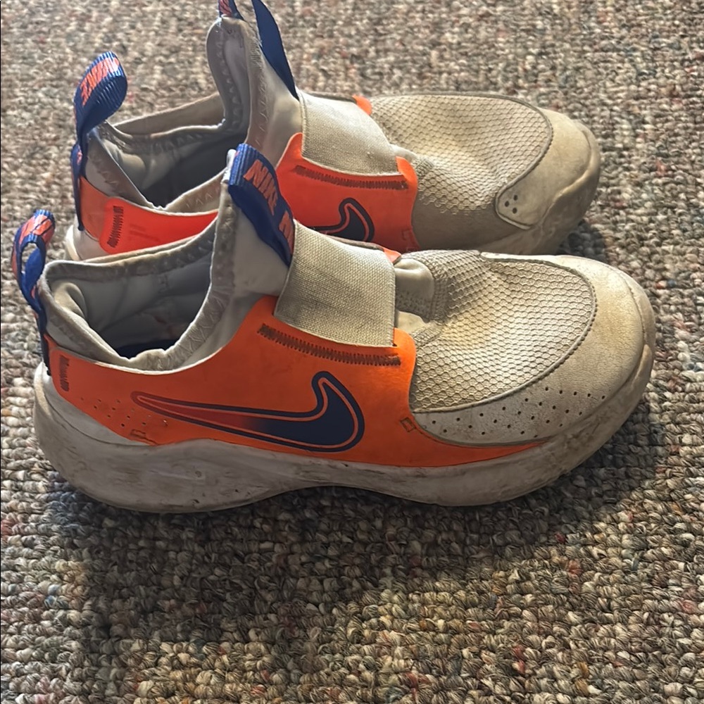 Nike Orange and Blue Slip-On Sneakers